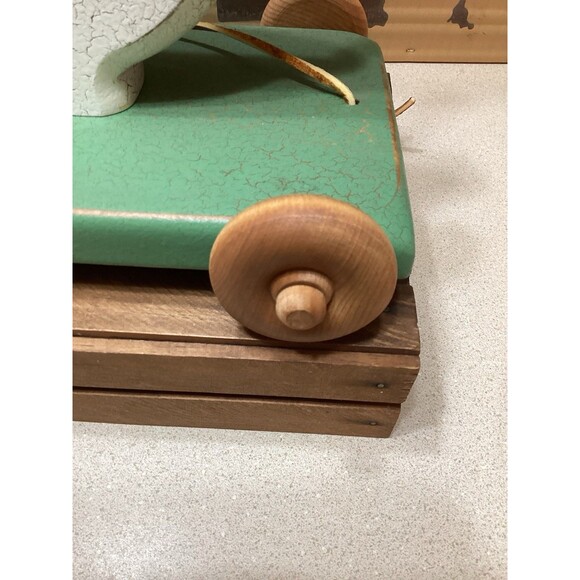 Henn Workshops Handcrafted 19th In The Toys Series "Puff" 2001 Wooden Rabbit Toy - Picture 7 of 14